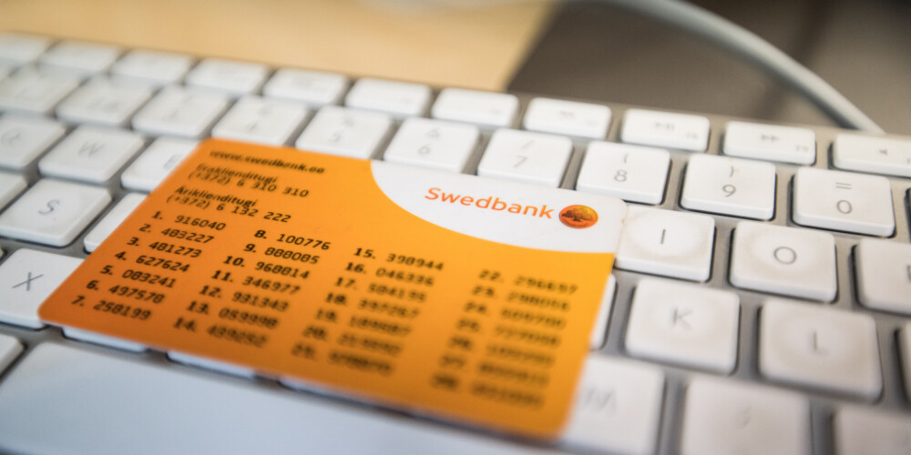 "Swedbank" kodu karte. 