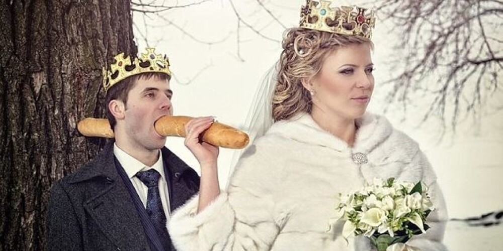 FOTO: Dīvainākās kāzu bildes no kaimiņzemes Krievijas