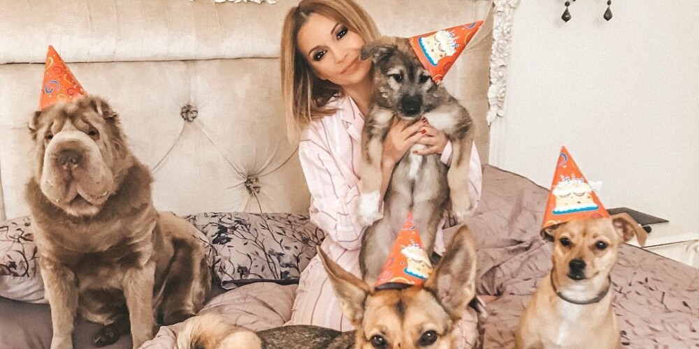 Ольга Орлова отметила 41-летие в компании собак