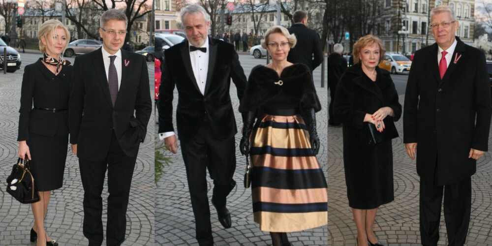 Фоторепортаж: Бывшие и нынешние политики и другие VIP-ы посетили концерт в честь 100-летия Латвии