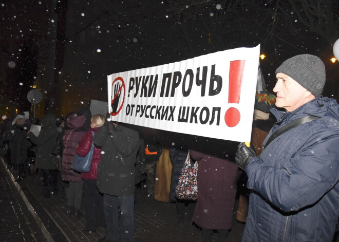 Krievu skolu aizstāvji šodien pošas kārtējam protestam