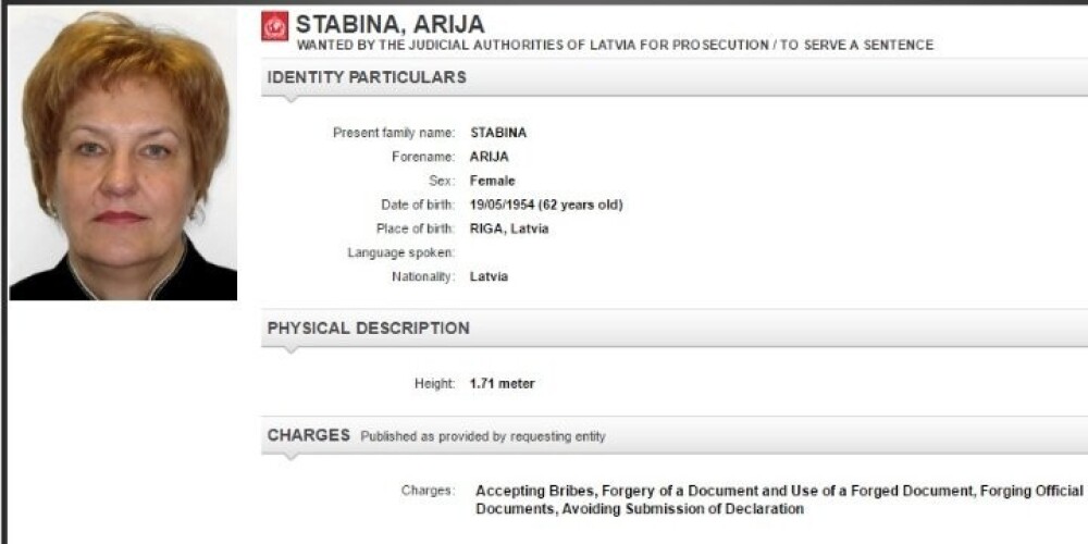 Bez Ārijas Stabiņas pasaulē meklētāko sarakstā palikuši vēl četri ar Latviju saistīti noziedznieki