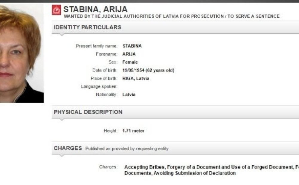 Bez Ārijas Stabiņas pasaulē meklētāko sarakstā palikuši vēl četri ar Latviju saistīti noziedznieki