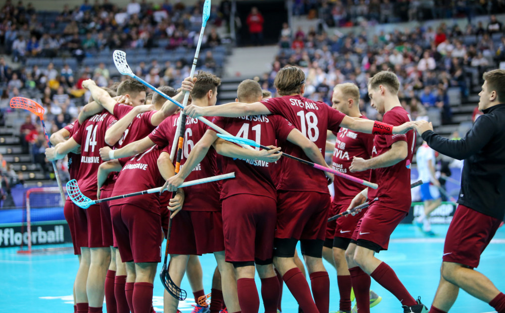 Latvijas florbola izlase uzvar Slovākiju un iekļūst pasaules čempionāta ceturtdaļfinālā