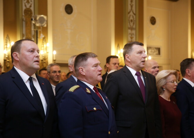 FOTO: Valsts policija Rīgas Latviešu biedrības namā atzīmē 100. gadadienu