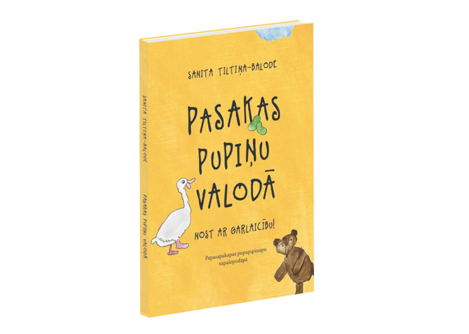 Autores Sanitas Tiltiņas-Balodes grāmata “Pasakas pupiņu valodā” iekarojusi bērnu sirdis visā Latvijā