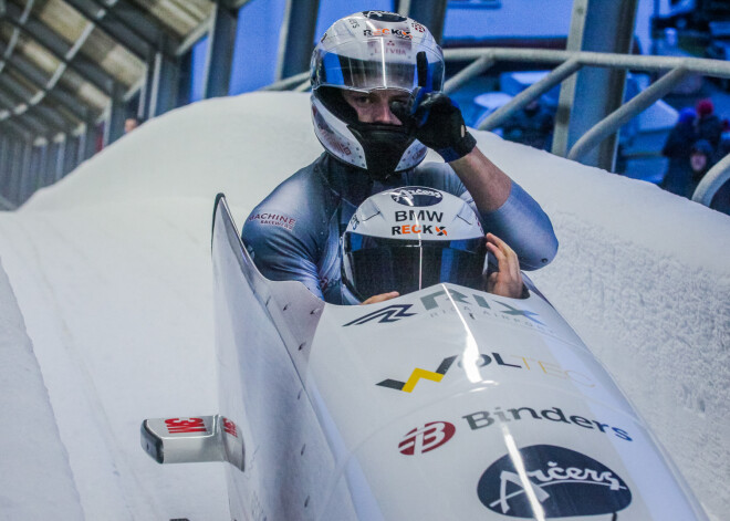 Mūsu bobslejisti Ķibermanis/Miknis izcīna trešo vietu Pasaules kausa posmā Altenbergā