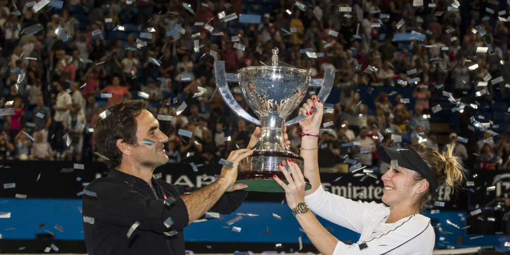 Federers un Benčiča otro gadu pēc kārtas uzvar Hopmana kausā