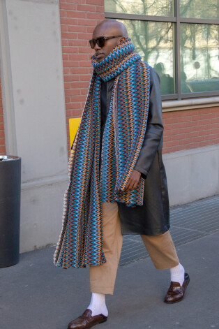 Ielu stils Milānā vīriešu modes nedēļas laikā 2019. gada janvārī.