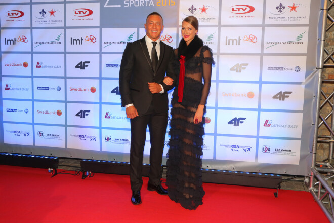 Rolands un Laura 2015. gada nogalē "Gada balvas sportā" ceremonijā.