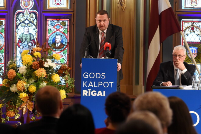 "Gods kalpot Rīgai" frakcijas vadītājs Vjačeslavs Stepaņenko.