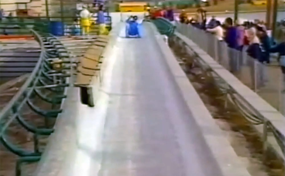 Gaidāma slavenās 1988.gada Kalgari olimpisko spēļu kamaniņu trases slēgšana