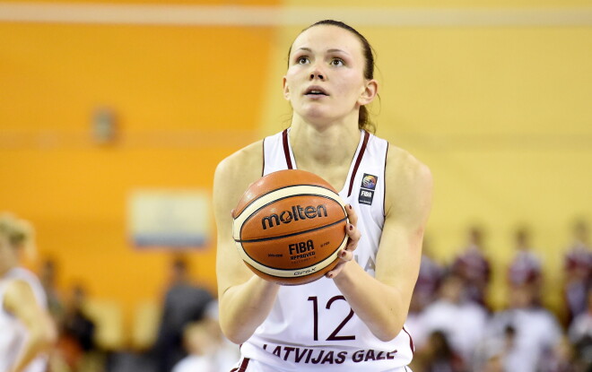 Latvijas sieviešu basketbola izlases pēdējo gadu līdere Anete Šteinberga.