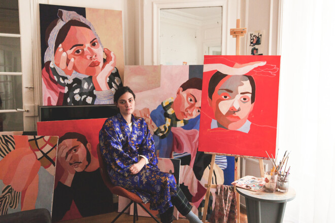 Ines Longevial darbnīcā, 2018. gads.