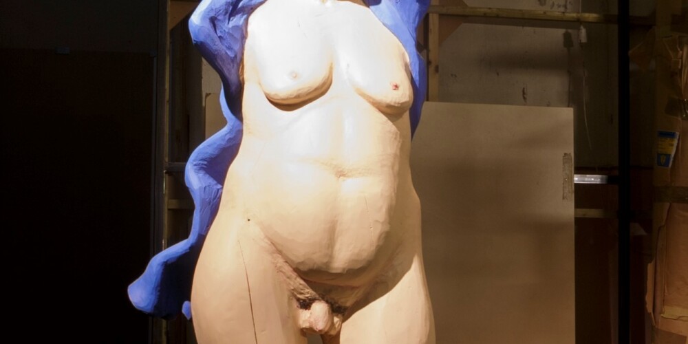 Mākslinieka Bikšes skulptūra - hermafrodīts - raisa asas diskusijas un it kā radot traumu bērniem
