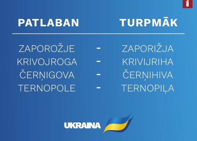 Vairāku Ukrainas pilsētu nosaukumi latviski turpmāk būs jāizrunā citādāk