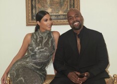 Kanje Vests ar sievu Kimu Kardašjanau.