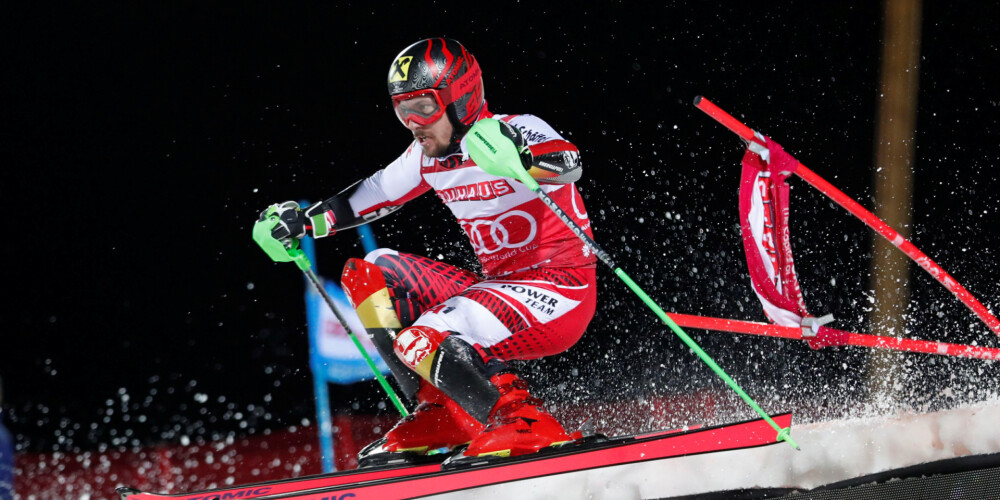 Pasaules kausu slalomā jau sesto reizi "paņem" 29 gadus vecais Martins Hiršers