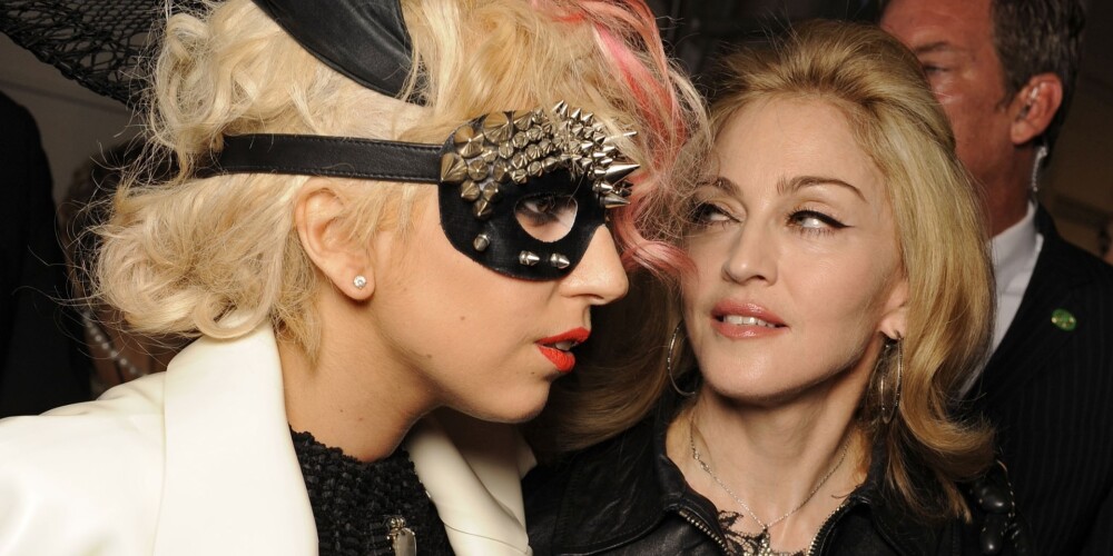 Lady Gaga un Madonna 2009. gadā, kad vēl nebija sastrīdējušās. 