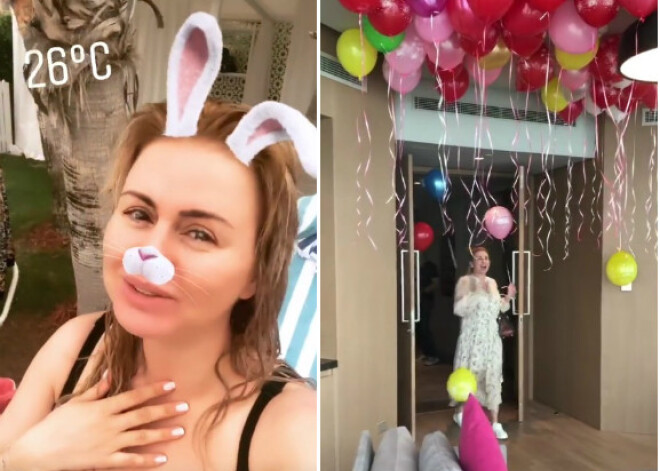 Цветы, торт и 6 бутылок шампанского: Семенович в Дубае похвасталась подарками в честь 39-летия