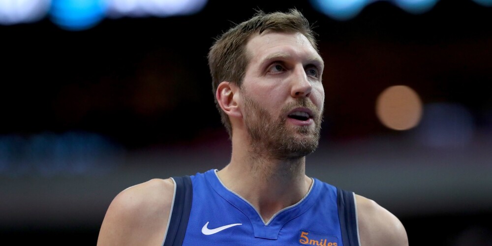 Leģendārais Dalasas "Mavericks" basketbolists Dirks Novickis.