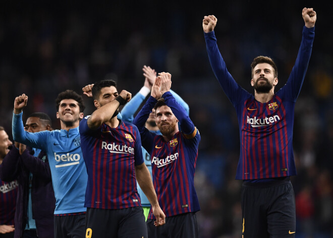 "Barcelona" uzvar vēl vienā "El Clasico" un tuvojas Spānijas čempiontitulam