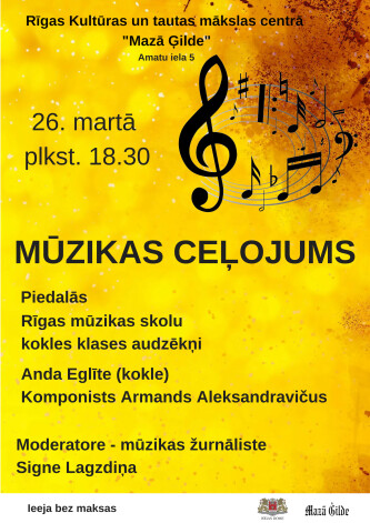 "Mūzikas ceļojums" afiša.