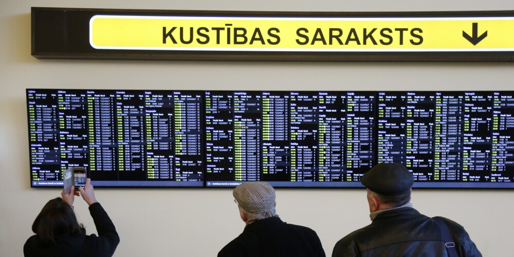 Autobusu kustības saraksts Rīgas Starptautiskajā autoostā.