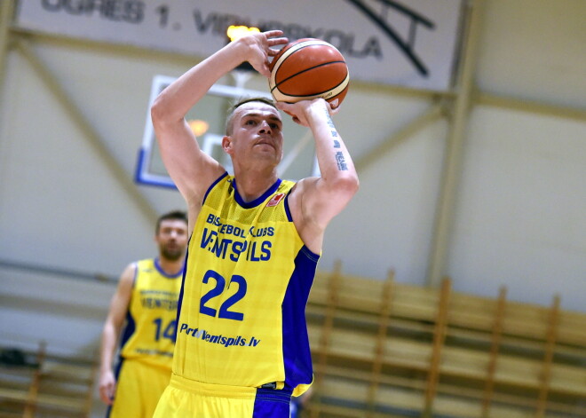 "Ventspils" basketbolisti sīvā cīņā nodrošina pirmo vietu Latvijas-Igaunijas līgas regulārajā čempionātā