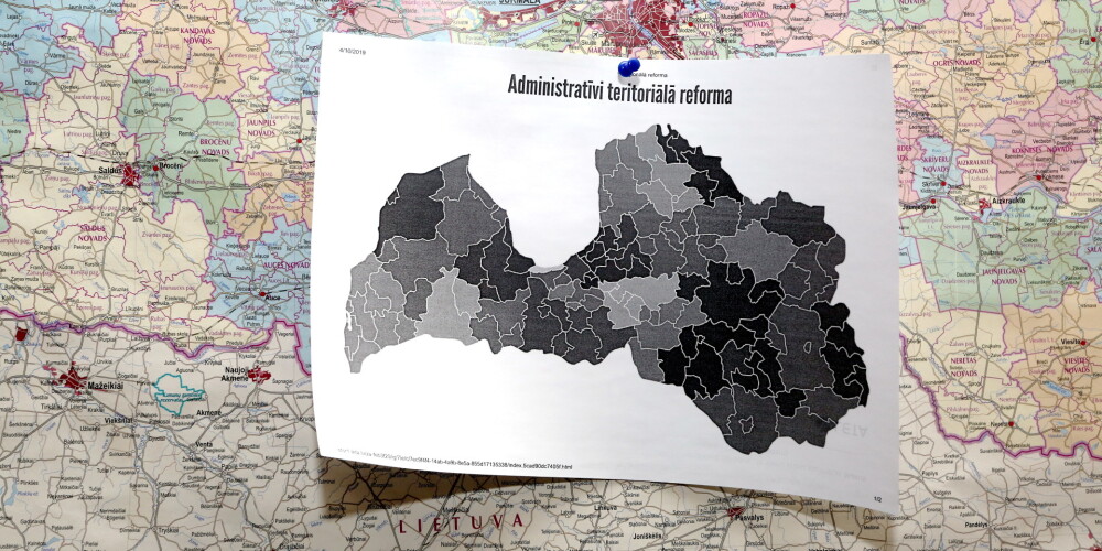 Karte atklāj, kā pēc pašvaldību reformas varētu tikt apvienoti novadi