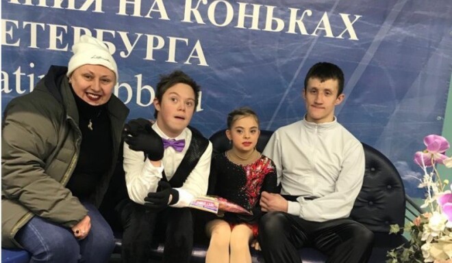 Ольга со своими чемпионами на соревнованиях в Санкт-Петербурге