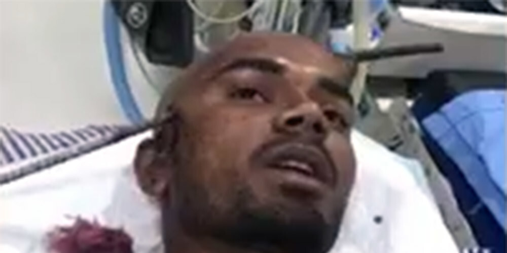 VIDEO: celtnieks izdzīvo pēc šausminoša incidenta - viņa galvu caurdūra metāla stienis