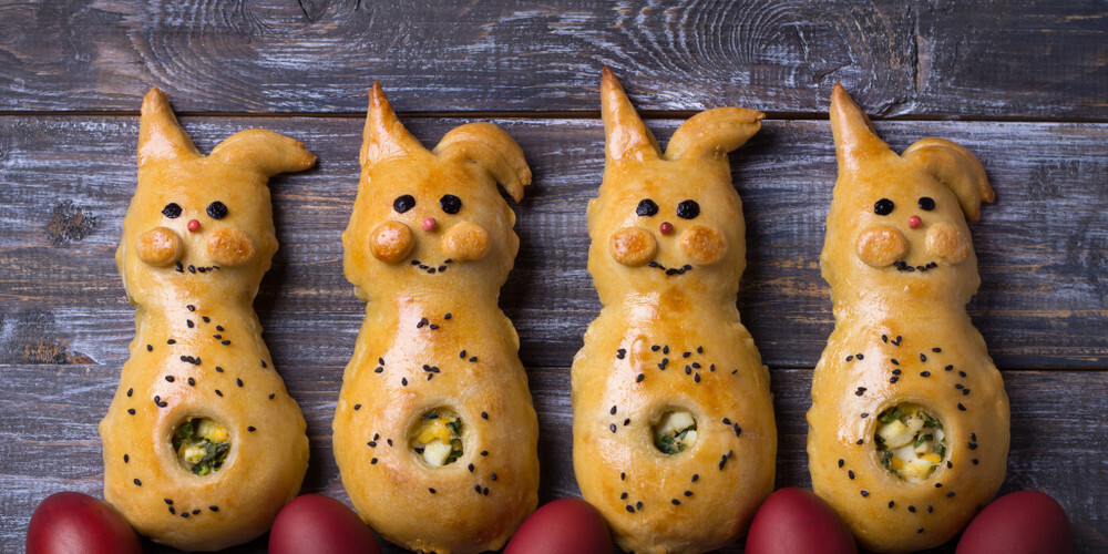 Lieldienu zaķi no biezpiena mīklas