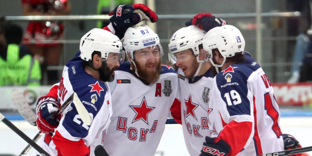 Maskavas CSKA hokejisti pirmo reizi vēsturē iegūst Gagarina kausu