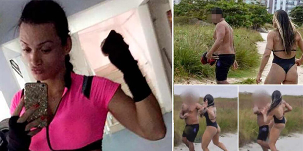 Девушка-боец ММА избила на пляже сексуального извращенца