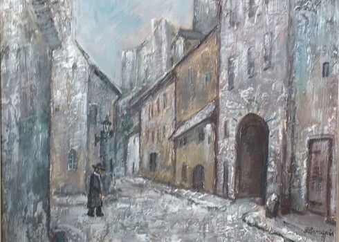 Kādā Jāņa Anmaņa gleznā redzams arī vientuļš ebrejs kaut kur Vecrīgas ielās.