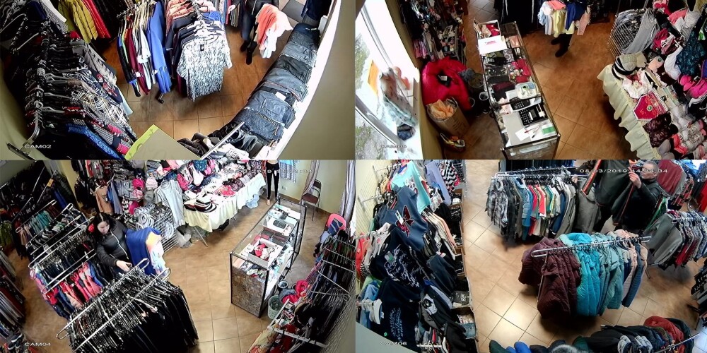 Aizdomās par zādzību apģērbu veikalā Līvānos tiek meklētas attēlā redzamās personas
