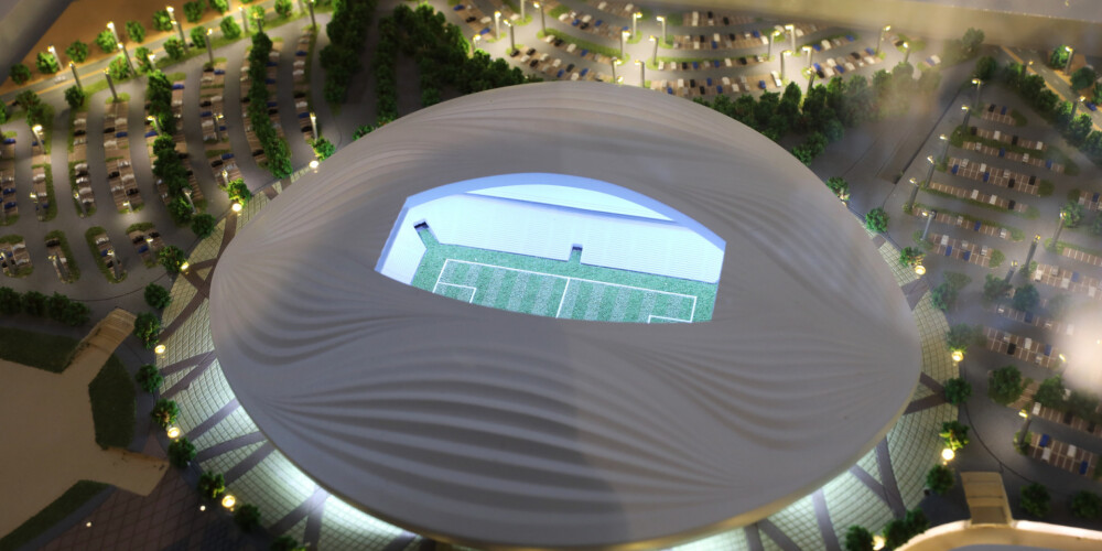 VIDEO: Katarā atvērts pirmais uzbūvētais 2022. gada Pasaules kausa stadions