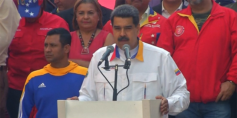 Maduro svin pārvēlēšanas pirmo gadadienu