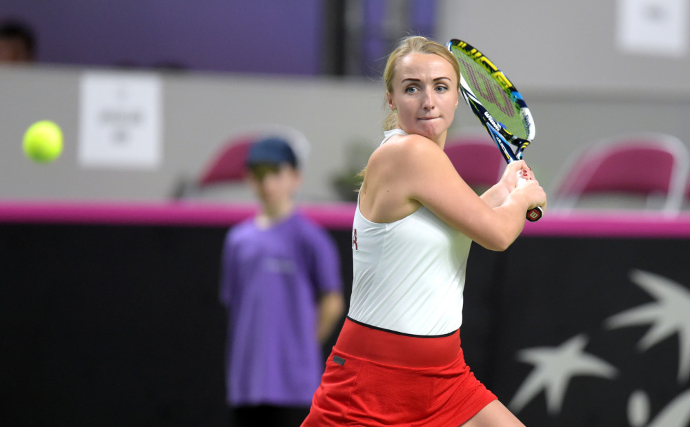 Marcinkēviča sīvā Strasbūras WTA turnīra pirmās kārtas cīņā zaudē spēcīgajai Gavrilovai
