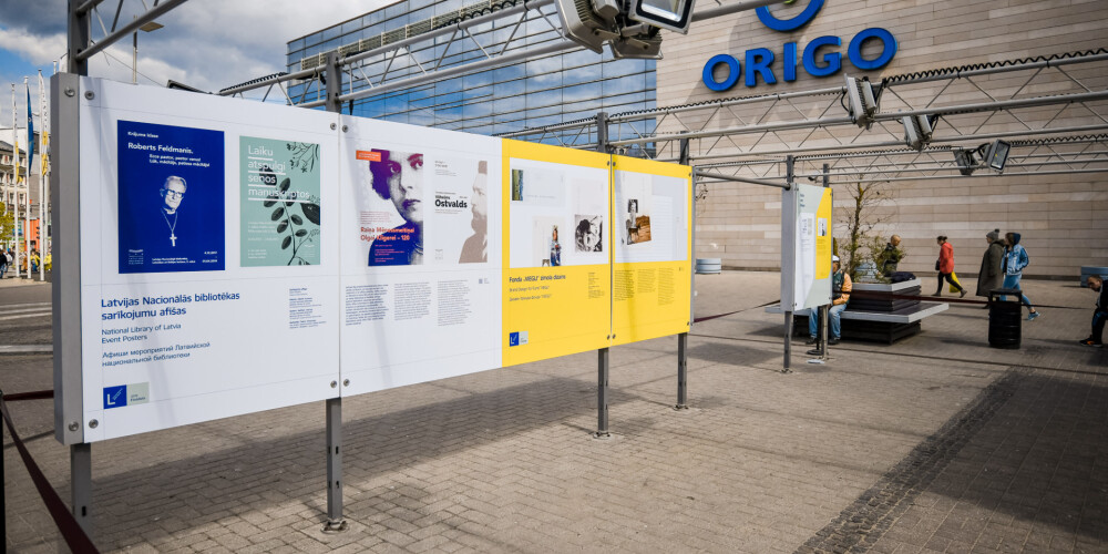 Mākslinieki pulcējas izstādes "Latvijas Dizaina gada balva 2019" laukumā pie t/c "Origo"