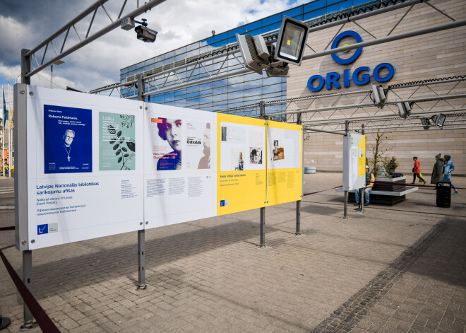 Mākslinieki pulcējas izstādes "Latvijas Dizaina gada balva 2019" laukumā pie t/c "Origo"