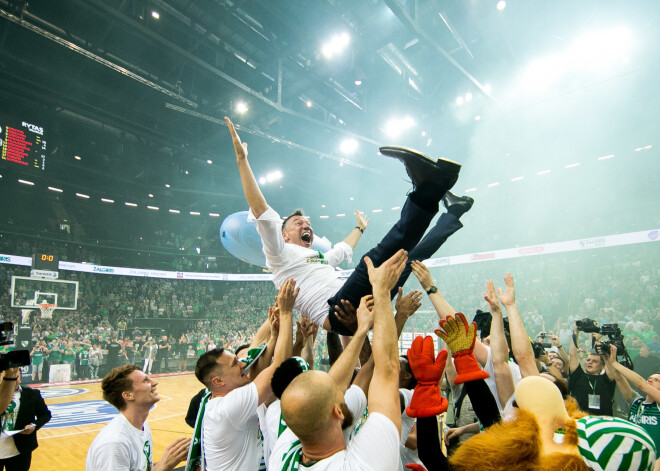 "Žalgiris" basketbolisti sagrauj Helmaņa "Rytas" un kārtējo reizi kļūst par Lietuvas čempioniem