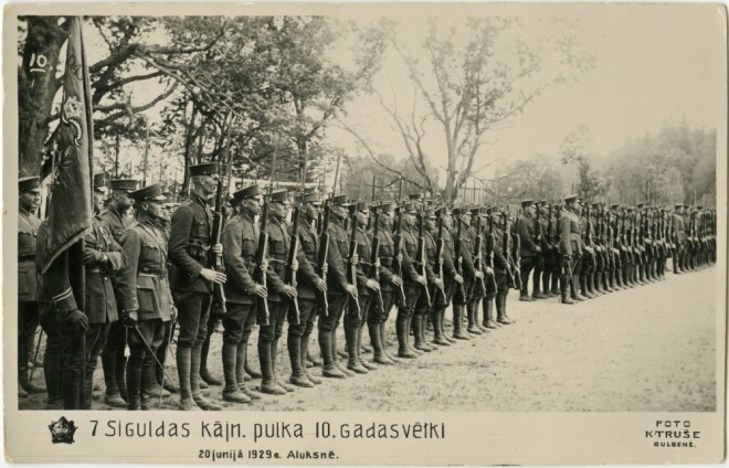 7. Siguldas kājnieku pulka 10. gadasvētki (1929. gada 20. jūnijs). 