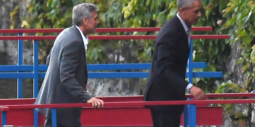 Baraks Obama ar kundzi devies brīvdienās pie sava drauga Džordža Klūnija