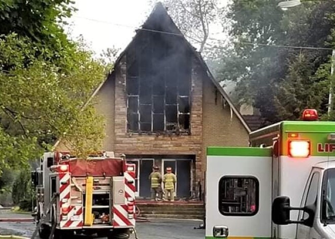 Mičiganā uguns izpostījusi Kalamazū latviešu baznīcu