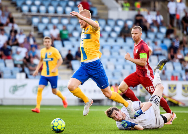 "Liepāja" ātri ielaiž vārtus un Eiropas līgas kvalifikācijas spēlē piekāpjas "Norrkoping" futbolistiem