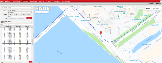 Как утверждает RMS, в распечатке маршрута GPS конкретного минибуса видно, что водитель в момент инцидента (отмечен красной точкой) ехал только с скоростью 16 км/ч, а сам инцидент произошел значительно позже посадки - на ул. 13 Января.