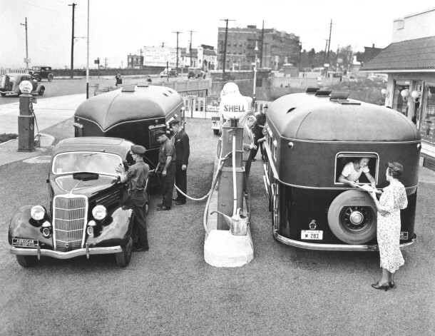  “Shell” benzīntanks 1936. gadā Floridā (ASV).