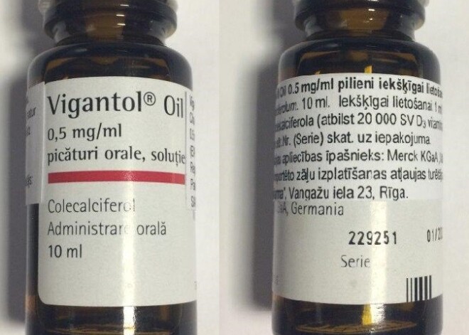 Latvijas aptiekās beigušies D vitamīna pilieni